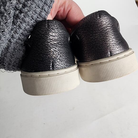 Frye Ivy Slip On Sneakers Women's 7M Pewter Leather Loafer Flats - Picture 6 of 8